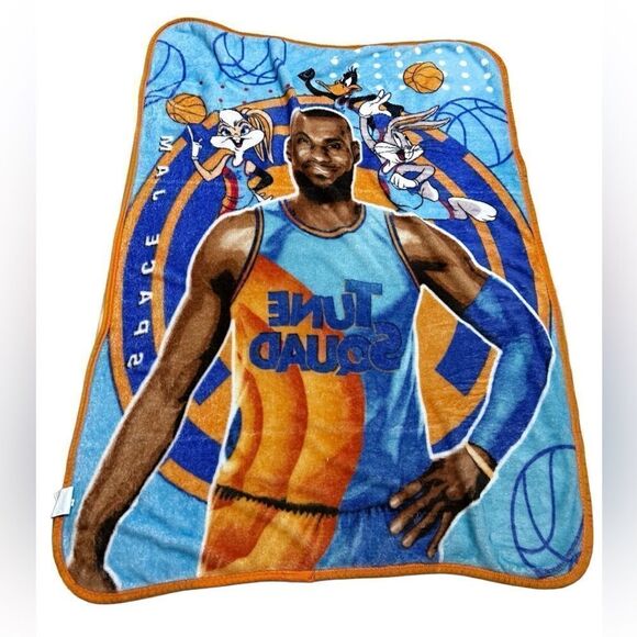 Space jam fleece throw blanket Michael Jordan looney Tunes - Picture 4 of 10